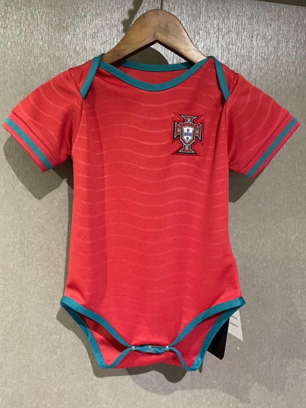 Portugal National Soccer Team Baby Bodysuit - Red & Green